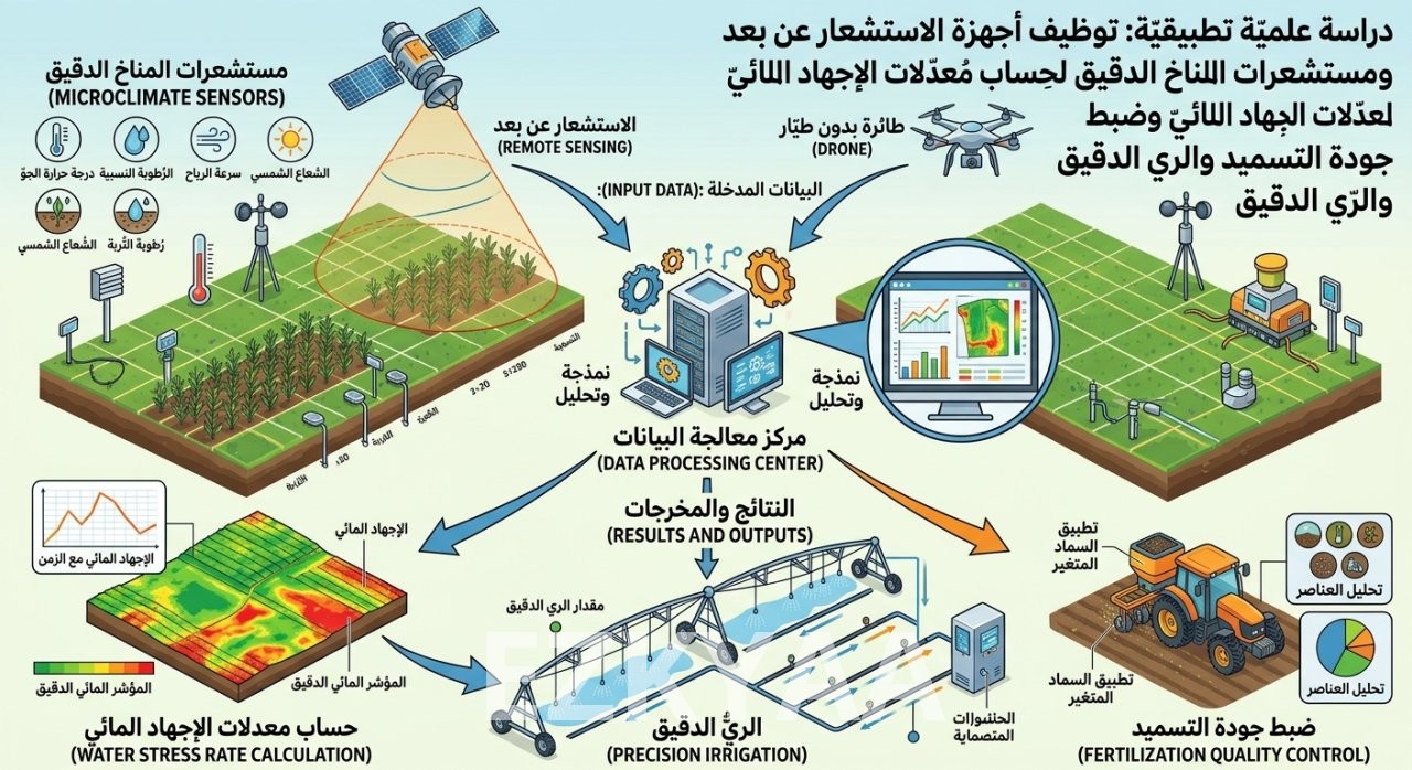 تقنيات الاستشعار الطيفي والمناخ الدقيق (Microclimate): إدارة الإجهاد المائي والحراري عبر مؤشرات NDVI و CWSI