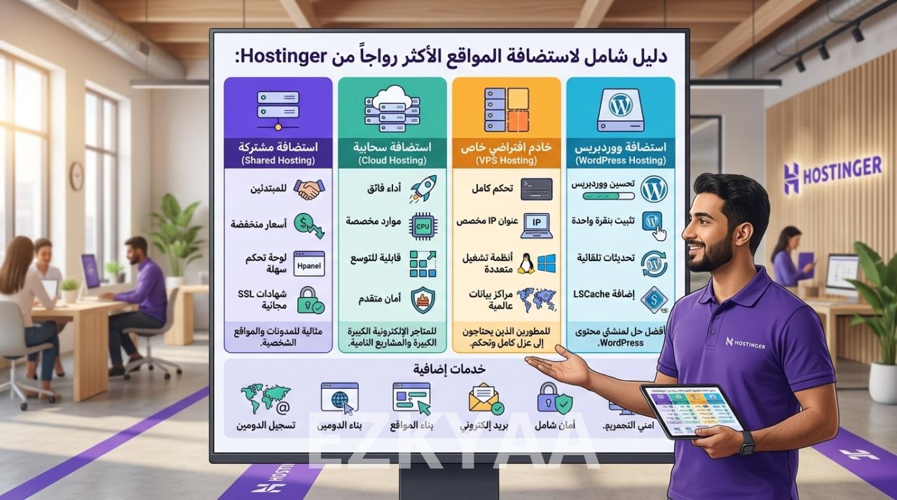 دليل شامل لاستضافة المواقع الأكثر رواجاً من Hostinger: