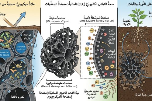 هندسة الريزوسفير: كيف يحفز التآزر بين الفحم الحيوي (Biochar) وشاي الفرميكومبوست المناعة الذاتية للنبات؟