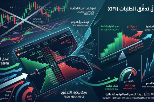 لفيزياء المالية وديناميكية السيولة: كيف يقرأ صناع السوق اختلال تدفق الطلبات (Order Flow Imbalance)؟